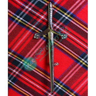 Silver Sword Engraved Kilt Pin